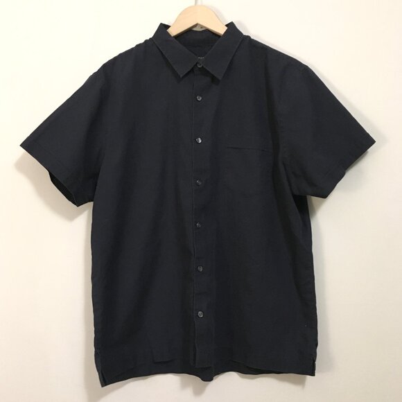 Van Heusen Dark Navy Blue Slim Fit Button Down Shirt - Picture 1 of 16
